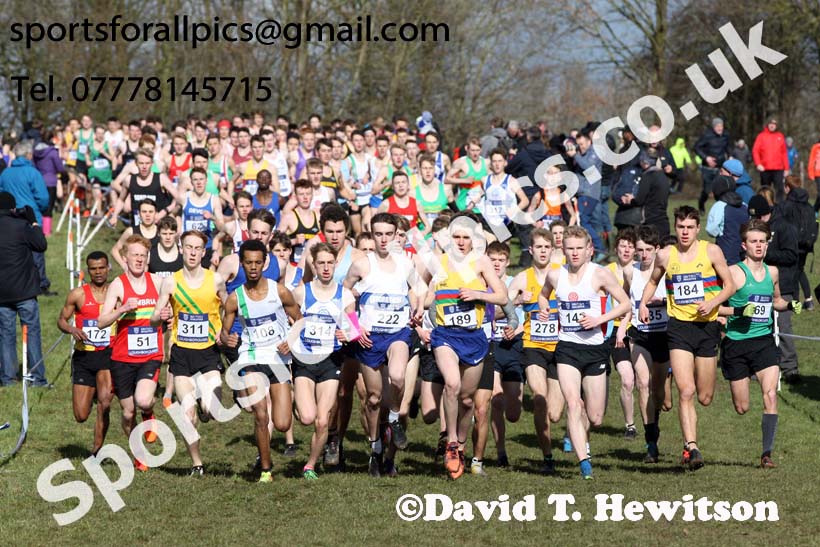 Mens under-20s 2019 British Athletics Inter Counties Cross Country, Prestwood Hall, Loughborough. Photo:  David T. Hewitson/Sports for All Pics